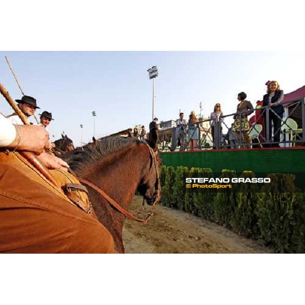 The Butteri with Maremmani horse at Capannelle racetrack Rome, 1st may 2009 ph. Stefano Grasso