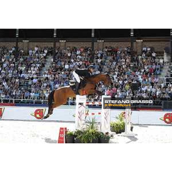 LGCT of Stockholm - Class 5 - Jacob Hellstrom (SWE) on Jus D\'Orange van\'T Bisthof - Stockholm, Olympic Stadium - 15 June 2019 - ph.Stefano Grasso/LGCT
