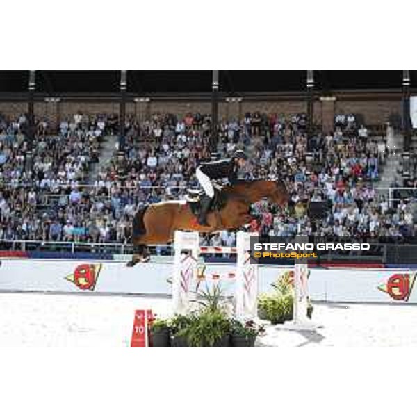 LGCT of Stockholm - Class 5 - Jacob Hellstrom (SWE) on Jus D\'Orange van\'T Bisthof - Stockholm, Olympic Stadium - 15 June 2019 - ph.Stefano Grasso/LGCT