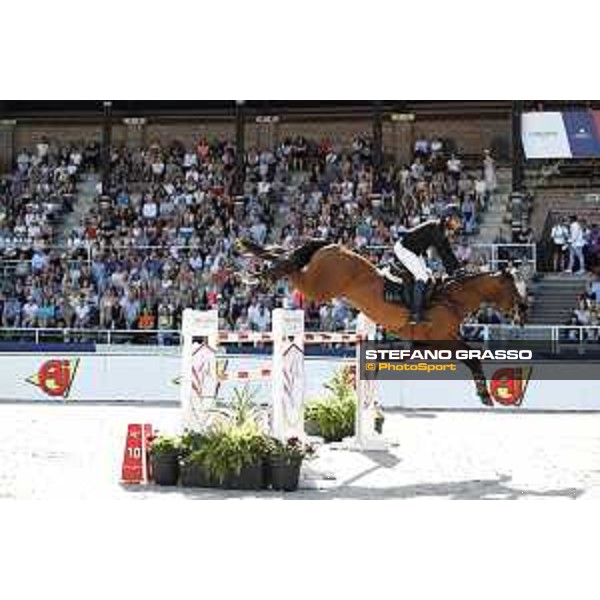 LGCT of Stockholm - Class 5 - Jacob Hellstrom (SWE) on Jus D\'Orange van\'T Bisthof - Stockholm, Olympic Stadium - 15 June 2019 - ph.Stefano Grasso/LGCT