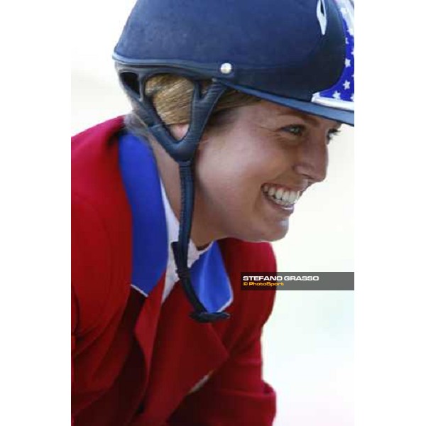 a close up for Ashlee Bond winner of the Meydan Fei Nations Cup Rome, 29th may 2009 ph. Stefano Grasso