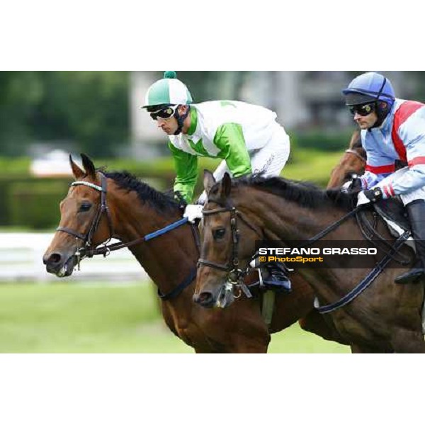 Raffaele Romano on Sharstar and Trewir during the 1¡ Grande Steeple-Chase d\' Europa Merano, 21st june 2009 ph. Stefano Grasso