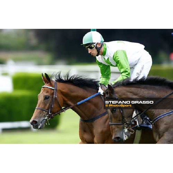 Raffaele Romano on Sharstar and Trewir during the 1¡ Grande Steeple-Chase d\' Europa Merano, 21st june 2009 ph. Stefano Grasso