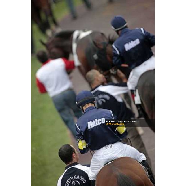 Dario Vargiu on Sottone parades before the start of the Premio D\' Estate Milano, 20th june 2009 ph. Stefano Grasso
