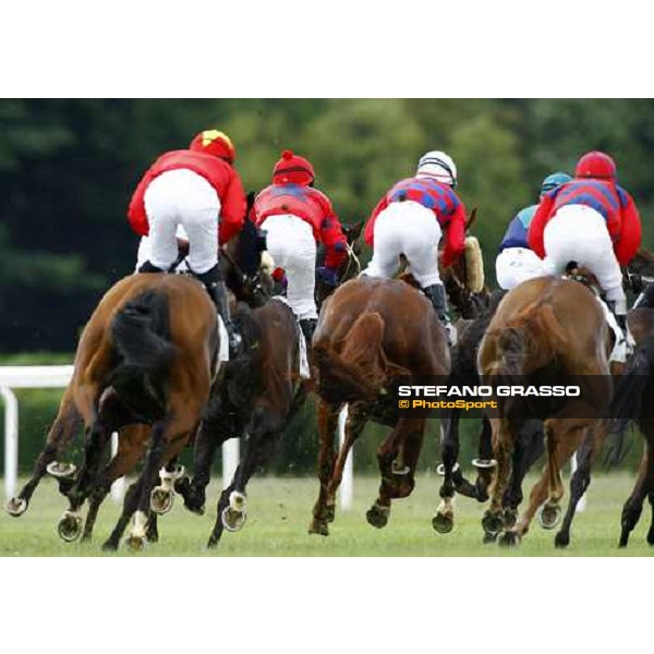 the horses of Premio Monte Bianco turn the bend Milano, 20th june 2009 ph. Stefano Grasso