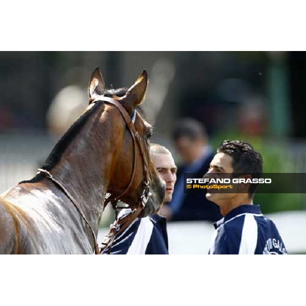 Orpen Shadow comes back to the stable with his grooms after winning the Premio Primi Passi Milano, 20th june 2009 ph. Stefano Grasso