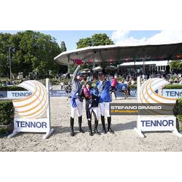 LGCT of Berlin - Grand Prix Prize giving ceremony - Ludger Beerbaum (GER), Danielle G. Waldman (ISR), Christian Ahlmann (GER) - Berlin, Sommergarten - 27 July 2019 - ph.Stefano Grasso/LGCT