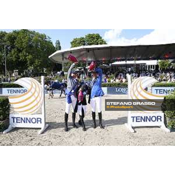LGCT of Berlin - Grand Prix Prize giving ceremony - Ludger Beerbaum (GER), Danielle G. Waldman (ISR), Christian Ahlmann (GER) - Berlin, Sommergarten - 27 July 2019 - ph.Stefano Grasso/LGCT