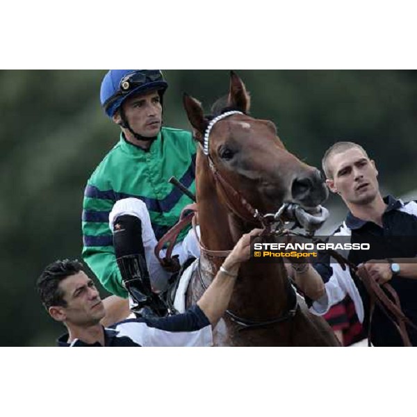 Dario Vargiu on Orpen Shadow prepares to enter the track and win the Premio Primi Passi Milano, 20th june 2009 ph. Stefano Grasso