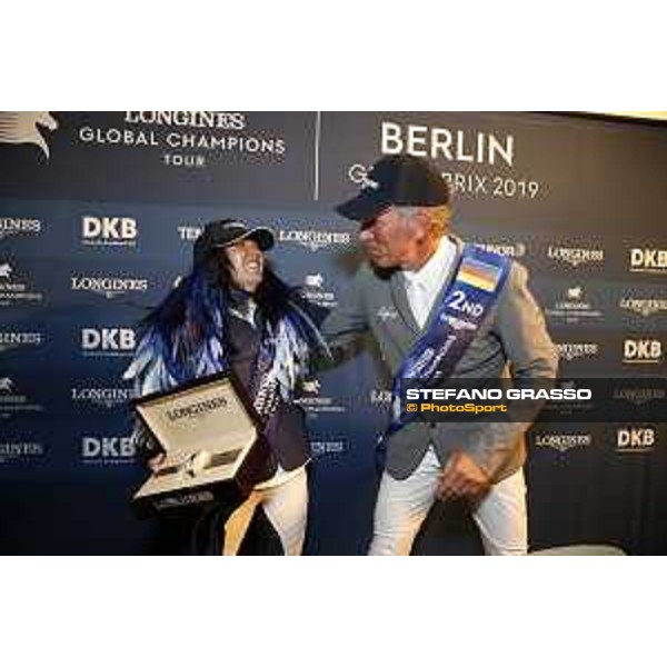 LGCT of Berlin - Grand Prix Press conference - Danielle G. Waldman (ISR), Ludger Beerbaum (GER) - Berlin, Sommergarten - 27 July 2019 - ph.Stefano Grasso/LGCT