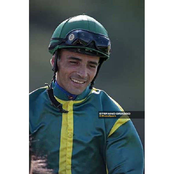 a close up for Dario Vargiu on Papetti entering the winner circle after winning the Premio di Lombardia Milano, 20th june 2009 ph. Stefano Grasso