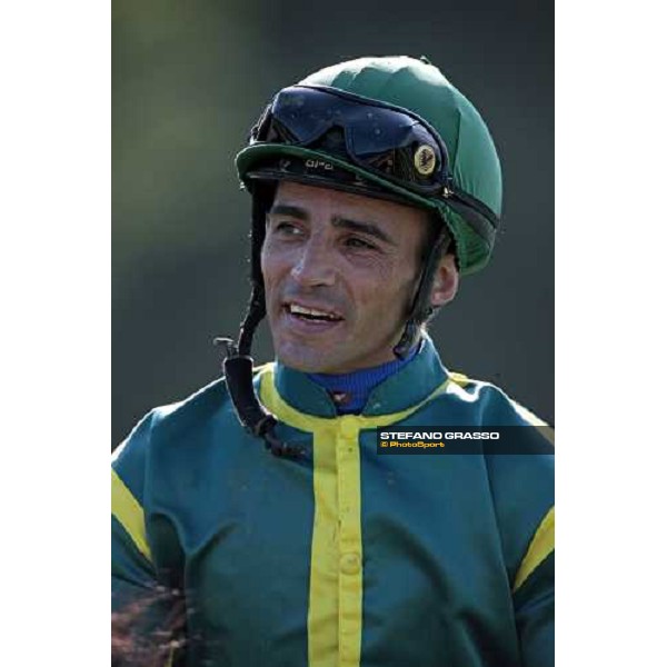 a close up for Dario Vargiu on Papetti entering the winner circle after winning the Premio di Lombardia Milano, 20th june 2009 ph. Stefano Grasso