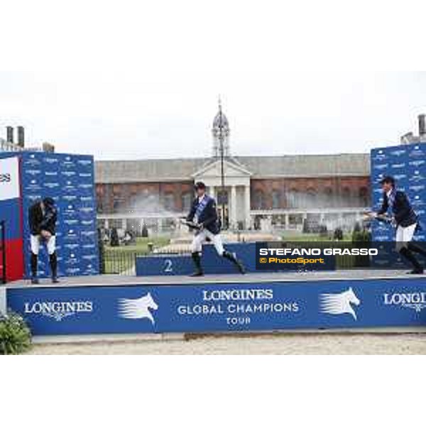 LGCT of London - Grand Prix - Prize giving ceremony - Champagne shower - London, Royal Hospital Chelsea - 3 August 2019 - ph.Stefano Grasso/LGCT