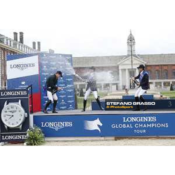 LGCT of London - Grand Prix - Prize giving ceremony - Champagne shower - London, Royal Hospital Chelsea - 3 August 2019 - ph.Stefano Grasso/LGCT