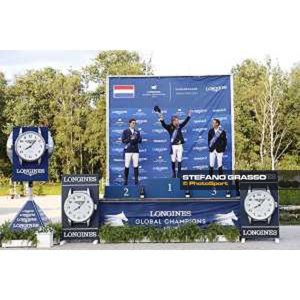 LGCT of Valkenswaard - Grand Prix Prize giving ceremony - Podium, 1st Maikel Van Der Vleuten (NED), 2nd Olivier Philippaerts (BEL), 3rd Kevin Staut (FRA) - Valkenswaard , Tops International Arena - 10 August 2019 - ph.Stefano Grasso/LGCT