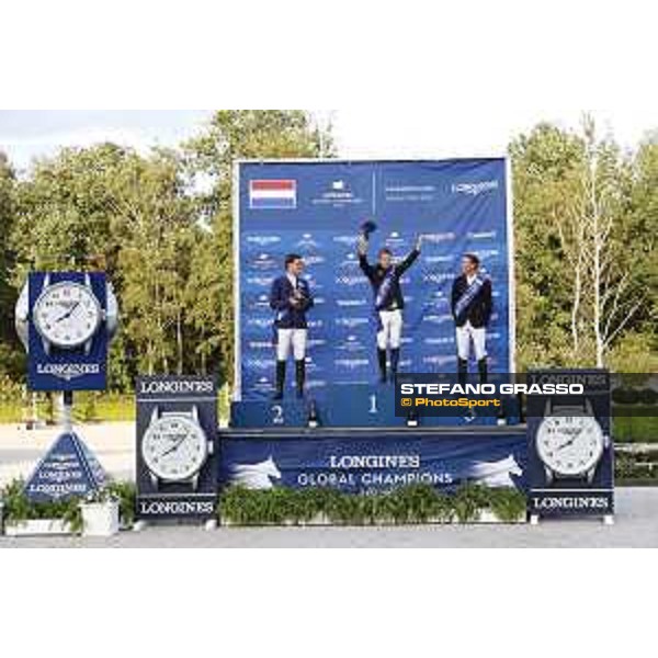 LGCT of Valkenswaard - Grand Prix Prize giving ceremony - Podium, 1st Maikel Van Der Vleuten (NED), 2nd Olivier Philippaerts (BEL), 3rd Kevin Staut (FRA) - Valkenswaard , Tops International Arena - 10 August 2019 - ph.Stefano Grasso/LGCT
