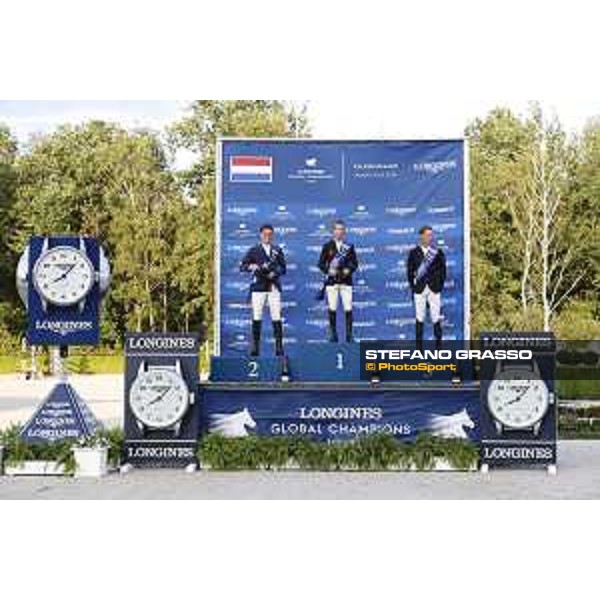 LGCT of Valkenswaard - Grand Prix Prize giving ceremony - Podium, 1st Maikel Van Der Vleuten (NED), 2nd Olivier Philippaerts (BEL), 3rd Kevin Staut (FRA) - Valkenswaard , Tops International Arena - 10 August 2019 - ph.Stefano Grasso/LGCT