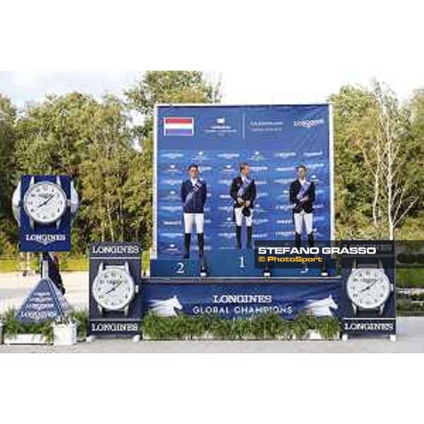 LGCT of Valkenswaard - Grand Prix Prize giving ceremony - Podium, 1st Maikel Van Der Vleuten (NED), 2nd Olivier Philippaerts (BEL), 3rd Kevin Staut (FRA) - Valkenswaard , Tops International Arena - 10 August 2019 - ph.Stefano Grasso/LGCT