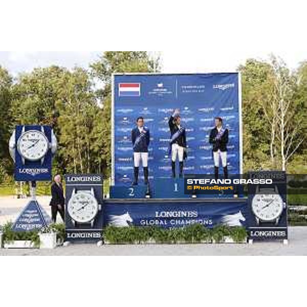 LGCT of Valkenswaard - Grand Prix Prize giving ceremony - Podium, 1st Maikel Van Der Vleuten (NED), 2nd Olivier Philippaerts (BEL), 3rd Kevin Staut (FRA) - Valkenswaard , Tops International Arena - 10 August 2019 - ph.Stefano Grasso/LGCT