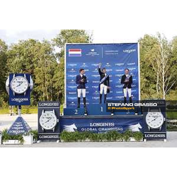LGCT of Valkenswaard - Grand Prix Prize giving ceremony - Podium, 1st Maikel Van Der Vleuten (NED), 2nd Olivier Philippaerts (BEL), 3rd Kevin Staut (FRA) - Valkenswaard , Tops International Arena - 10 August 2019 - ph.Stefano Grasso/LGCT