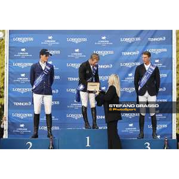 LGCT of Valkenswaard - Grand Prix Prize giving ceremony - Podium, 1st Maikel Van Der Vleuten (NED), 2nd Olivier Philippaerts (BEL), 3rd Kevin Staut (FRA) - Valkenswaard , Tops International Arena - 10 August 2019 - ph.Stefano Grasso/LGCT