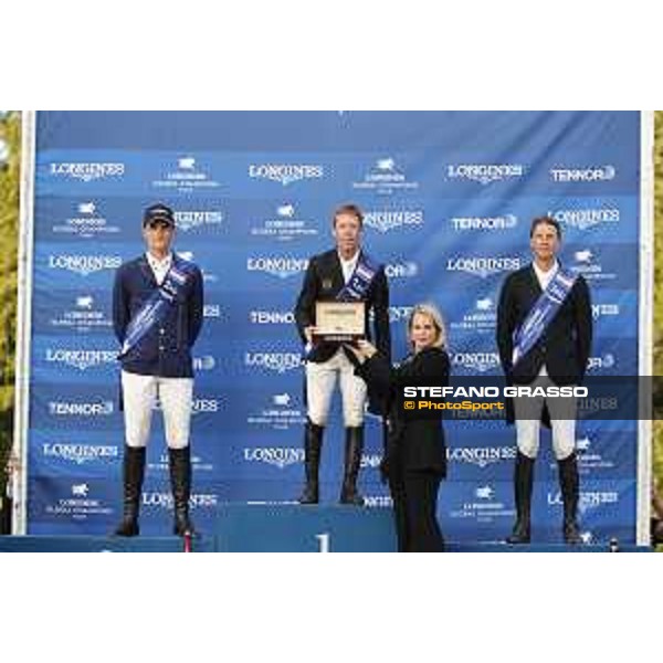 LGCT of Valkenswaard - Grand Prix Prize giving ceremony - Podium, 1st Maikel Van Der Vleuten (NED), 2nd Olivier Philippaerts (BEL), 3rd Kevin Staut (FRA) - Valkenswaard , Tops International Arena - 10 August 2019 - ph.Stefano Grasso/LGCT