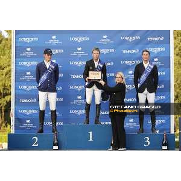 LGCT of Valkenswaard - Grand Prix Prize giving ceremony - Podium, 1st Maikel Van Der Vleuten (NED), 2nd Olivier Philippaerts (BEL), 3rd Kevin Staut (FRA) - Valkenswaard , Tops International Arena - 10 August 2019 - ph.Stefano Grasso/LGCT