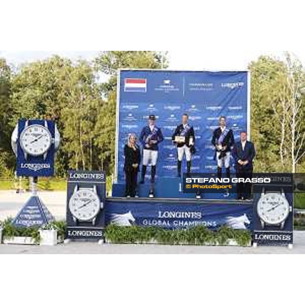 LGCT of Valkenswaard - Grand Prix Prize giving ceremony - Podium, 1st Maikel Van Der Vleuten (NED), 2nd Olivier Philippaerts (BEL), 3rd Kevin Staut (FRA) - Valkenswaard , Tops International Arena - 10 August 2019 - ph.Stefano Grasso/LGCT