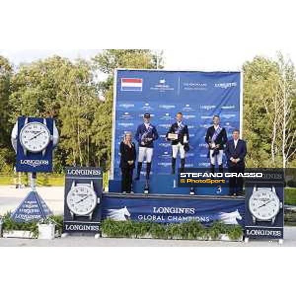 LGCT of Valkenswaard - Grand Prix Prize giving ceremony - Podium, 1st Maikel Van Der Vleuten (NED), 2nd Olivier Philippaerts (BEL), 3rd Kevin Staut (FRA) - Valkenswaard , Tops International Arena - 10 August 2019 - ph.Stefano Grasso/LGCT