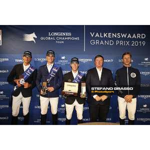 LGCT of Valkenswaard - Grand Prix Press conference- Kevin Staut (FRA), Olivier Philippaerts (BEL), Maikel Van Der Vleuten (NED), Jan Tops (President of LGCT and co-founder of GCL), Pieter Devos (BEL) - Valkenswaard , Tops International Arena - 10 August 2019 - ph.Stefano Grasso/LGCT