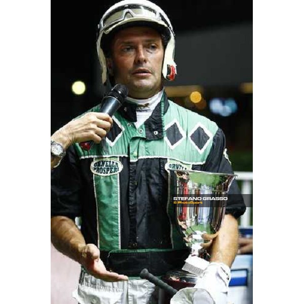 Enrico Bellei interviwed after winning the Gran Premio Nazionale - Trofeo Snai - Memorial Gianni Ferraris Milan, 2nd july 2009 ph.Stefano Grasso