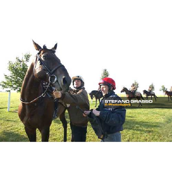 Salselon and Johnny Murtagh after gallopp at The Rowley Mile Newmarket 7th july 2004 ph. Stefano Grasso