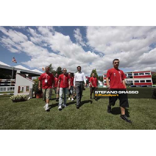 Andrea Muccioli pictured with a group of boys at San Patrignano San Patrignano, 18th july 2009 ph. Stefano Grasso