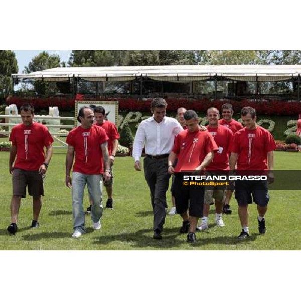 Andrea Muccioli pictured with a group of boys at San Patrignano San Patrignano, 18th july 2009 ph. Stefano Grasso