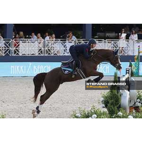 LGCT of St Tropez - Grand Prix - Lorenzo de Luca (ITA) on Scuderia 1918 Halifax van het Kluizebos - St Tropez, Ramatuelle Beach - 14 September 2019 - ph.Stefano Grasso/LGCT