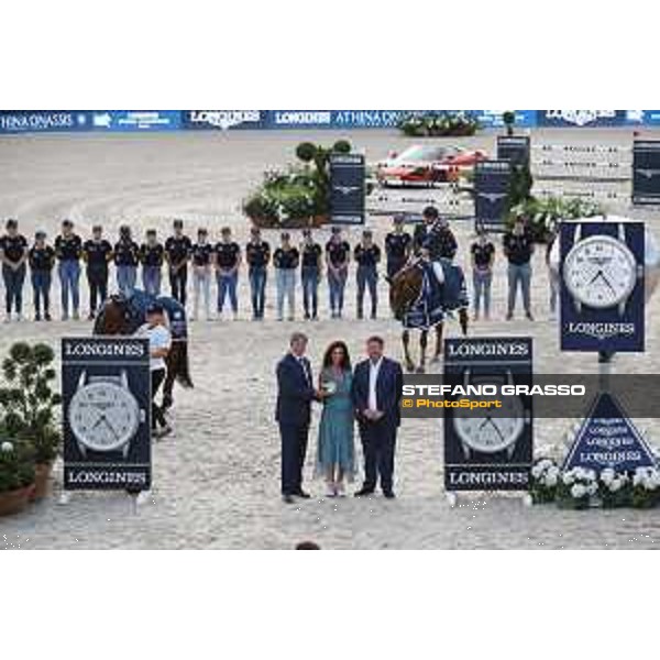 LGCT of St Tropez - Grand Prix Prize giving ceremony - Denis Monticolo, Monica McCourt and Jan Tops - St Tropez, Ramatuelle Beach - 14 September 2019 - ph.Stefano Grasso/LGCT