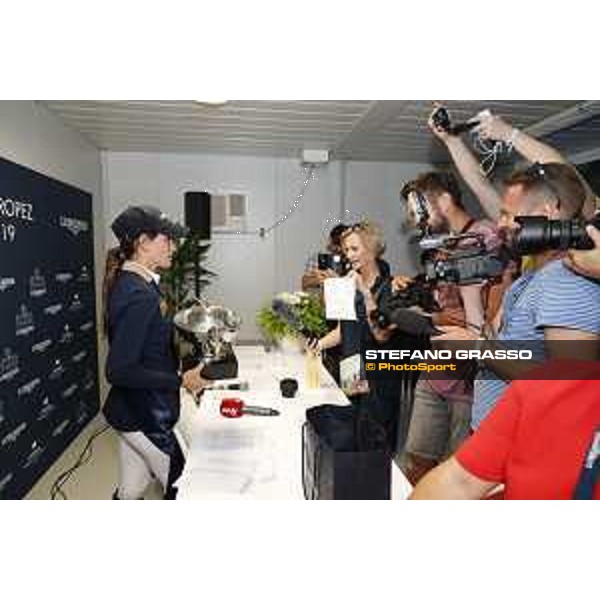 LGCT of St Tropez - Grand Prix Press conference - Jessica Springsteen (USA) - St Tropez, Ramatuelle Beach - 14 September 2019 - ph.Stefano Grasso/LGCT