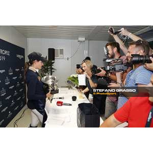 LGCT of St Tropez - Grand Prix Press conference - Jessica Springsteen (USA) - St Tropez, Ramatuelle Beach - 14 September 2019 - ph.Stefano Grasso/LGCT
