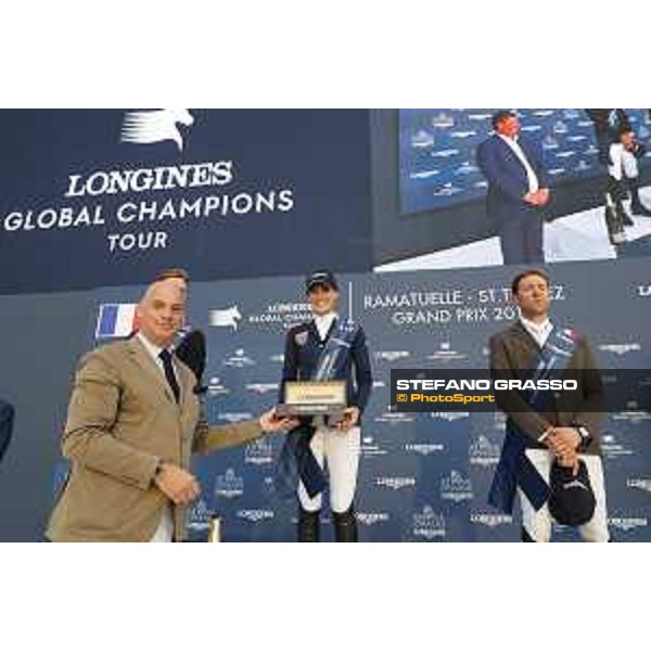 LGCT of St Tropez - Grand Prix Prize giving ceremony - Jessica Springsteen (USA) receives the Longines watch - St Tropez, Ramatuelle Beach - 14 September 2019 - ph.Stefano Grasso/LGCT