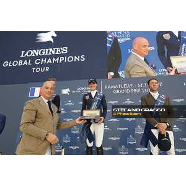 LGCT of St Tropez - Grand Prix Prize giving ceremony - Jessica Springsteen (USA) receives the Longines watch - St Tropez, Ramatuelle Beach - 14 September 2019 - ph.Stefano Grasso/LGCT