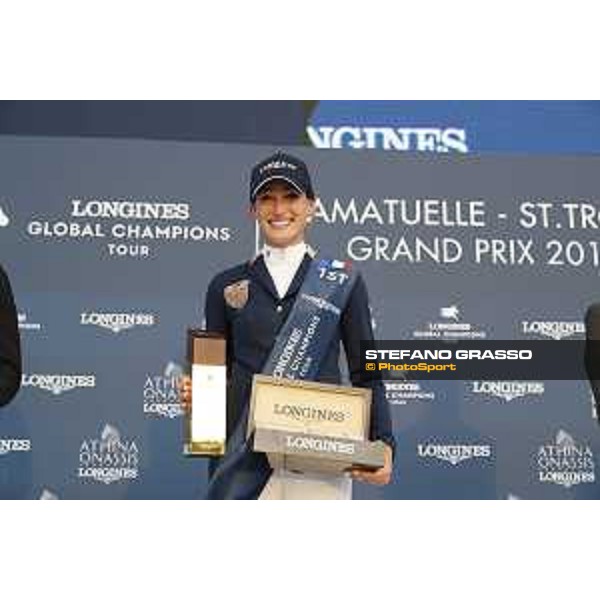 LGCT of St Tropez - Grand Prix Prize giving ceremony - Jessica Springsteen (USA) receives the Longines watch - St Tropez, Ramatuelle Beach - 14 September 2019 - ph.Stefano Grasso/LGCT