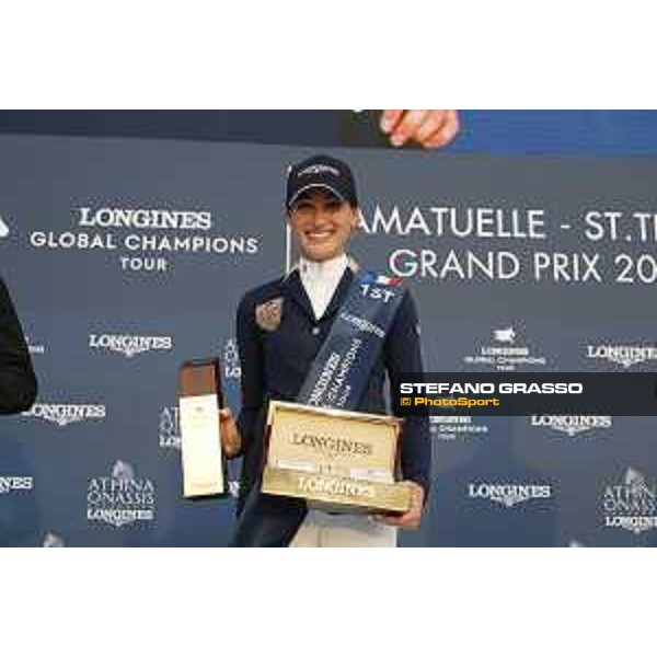 LGCT of St Tropez - Grand Prix Prize giving ceremony - Jessica Springsteen (USA) receives the Longines watch - St Tropez, Ramatuelle Beach - 14 September 2019 - ph.Stefano Grasso/LGCT