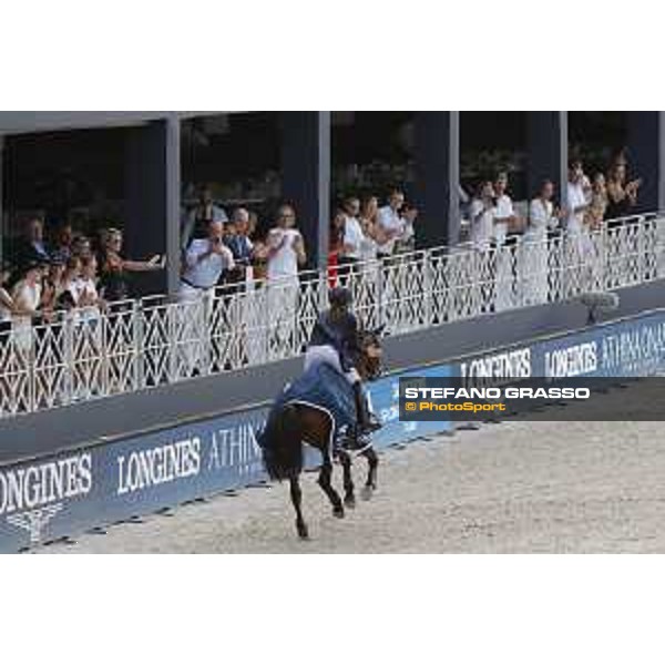 LGCT of St Tropez - Grand Prix Prize giving ceremony - Lap of honour for Jessica Springsteen (USA) - St Tropez, Ramatuelle Beach - 14 September 2019 - ph.Stefano Grasso/LGCT