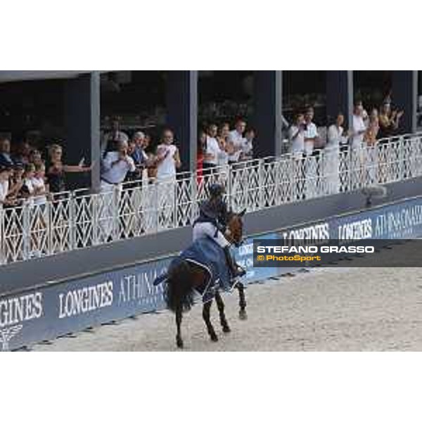 LGCT of St Tropez - Grand Prix Prize giving ceremony - Lap of honour for Jessica Springsteen (USA) - St Tropez, Ramatuelle Beach - 14 September 2019 - ph.Stefano Grasso/LGCT