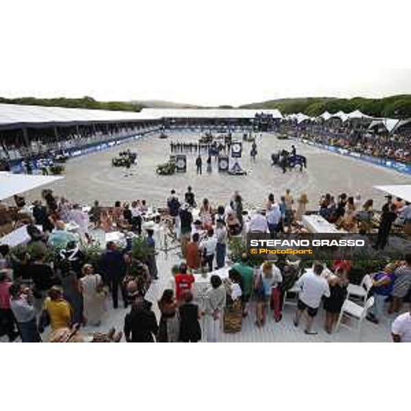 LGCT of St Tropez - Grand Prix Prize giving ceremony - Lap of honour for Jessica Springsteen (USA) - St Tropez, Ramatuelle Beach - 14 September 2019 - ph.Stefano Grasso/LGCT