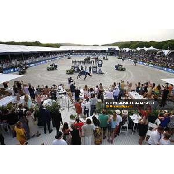 LGCT of St Tropez - Grand Prix Prize giving ceremony - Lap of honour for Jessica Springsteen (USA) - St Tropez, Ramatuelle Beach - 14 September 2019 - ph.Stefano Grasso/LGCT
