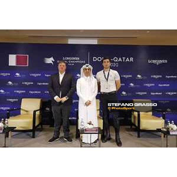 LGCT of Doha - Press conference - left to right Jan Tops - Omar Al Mannai - Nicola Philippaerts Doha, Al Shaqab - 3 March 2020 - ph.Stefano Grasso/LGCT