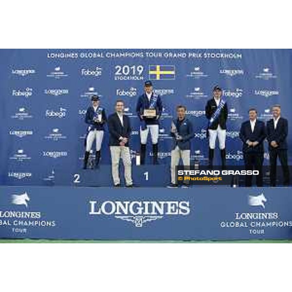 LGCT of Stockholm - The Podium of LGCT of Stockholm - 1st Peder Fredricson, 2nd Malin Baryard-Johnsson,3rd Jos Verloy Stockholm, Olympic Stadium - 15 June 2019 - ph.Stefano Grasso/LGCT
