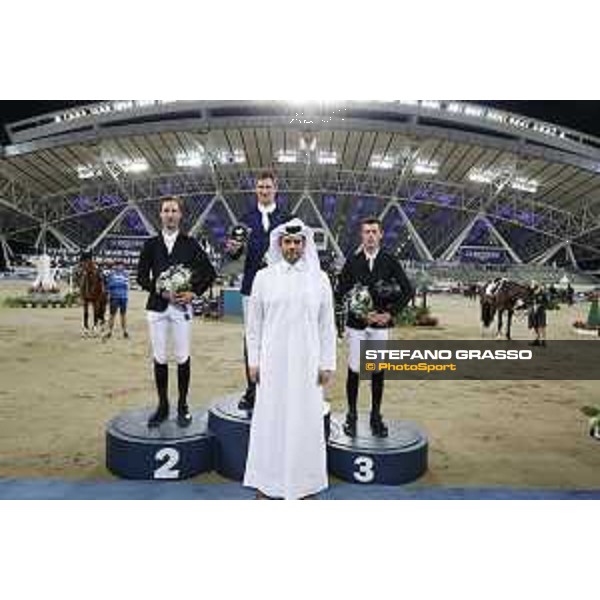 LGCT of Doha - the Podium of Int.Competition 4 - Daniel Deusser - Pieter Devos - Scott Brash Doha, Al Shaqab - 6 March 2020 - ph.Stefano Grasso/LGCT