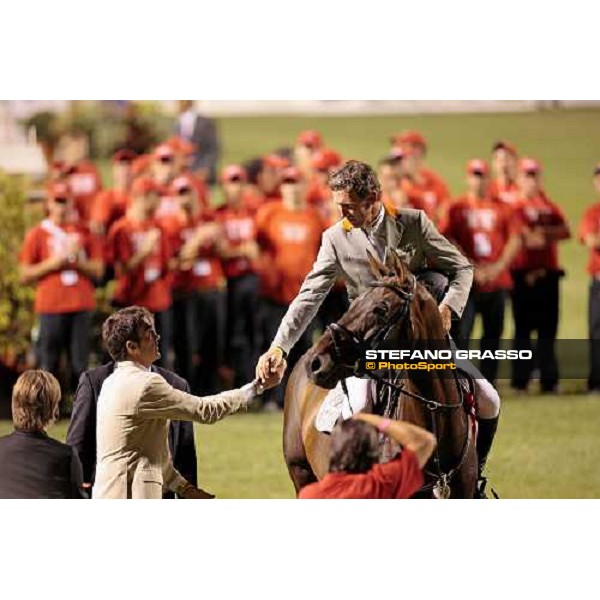 Andrea Muccioli congratulates with Ludger Beerbaum on Lavillon San Patrignano, 19th july 2009 ph. Stefano Grasso